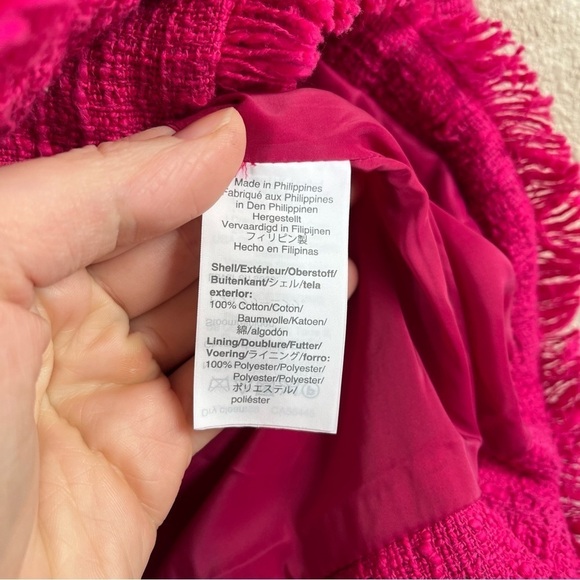 J. CREW Tweed Motorcycle Jacket with Fringe E9927 - Picture 9 of 11